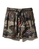 KIDS CAMO CHECKERED SWIM TRUNKS
