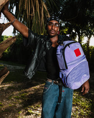 NOOO WAY!!! A REVERSIBLE BACKPACK - PURPLE VELOUR TO OG SHARKS IN PARIS BACKPACK