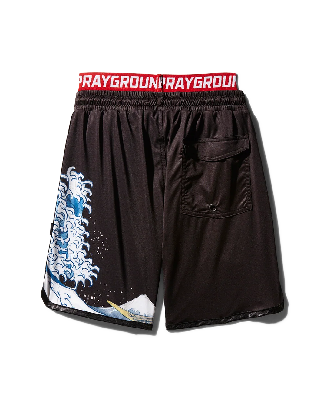 KIDS JAPAN WAVE SWIM TRUNKS (BLACK)