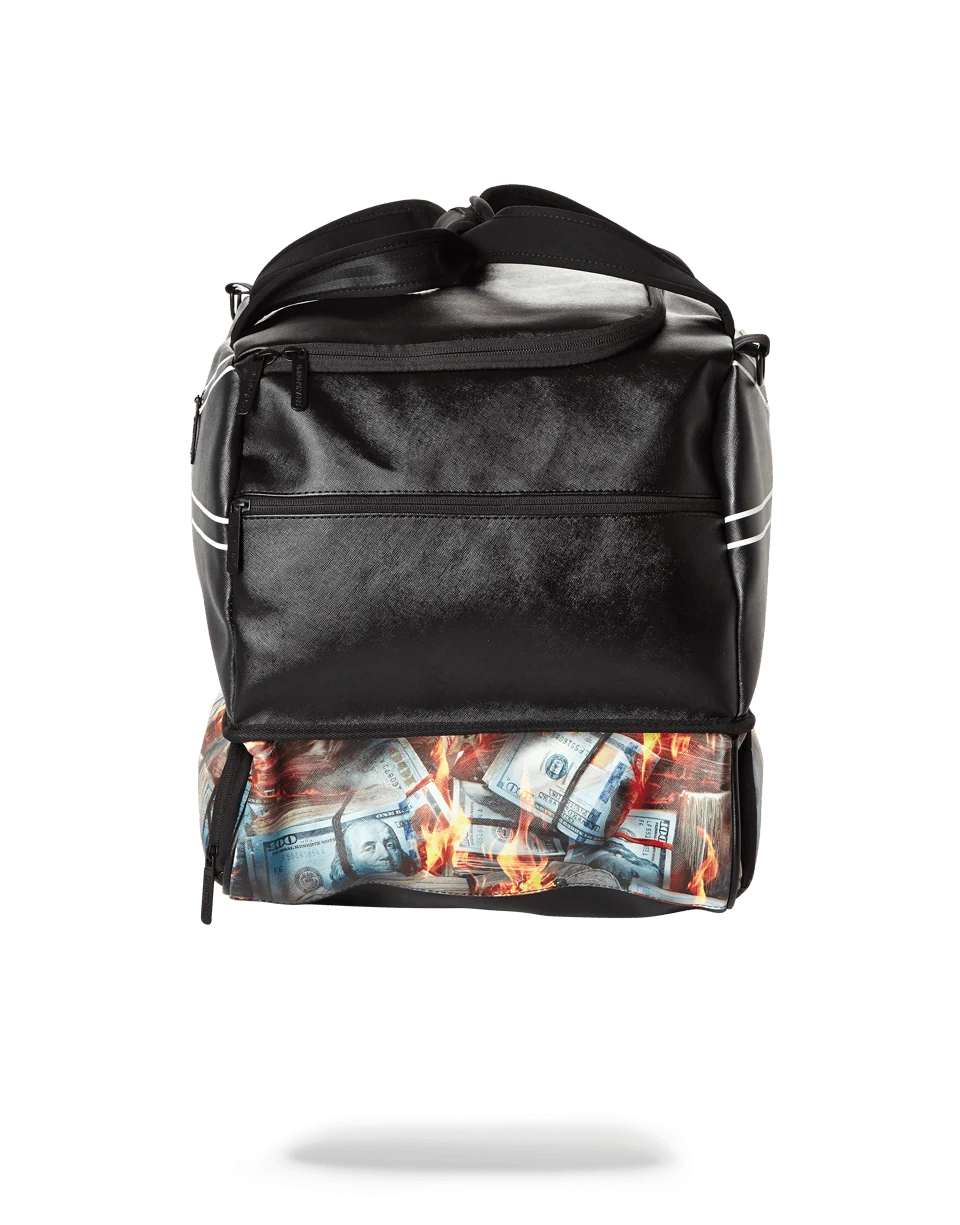 SPALDING X SPRAYGROUND FIRE MONEY SNEAKER DUFFEL