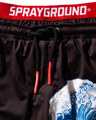 KIDS JAPAN WAVE SWIM TRUNKS (BLACK)