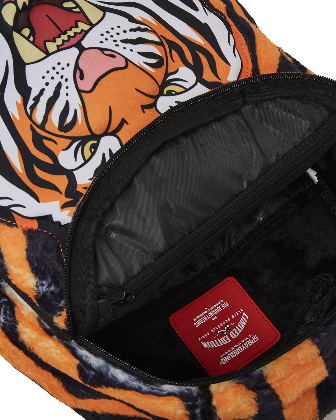 TIGER COZY VELOUR FUR BACKPACK