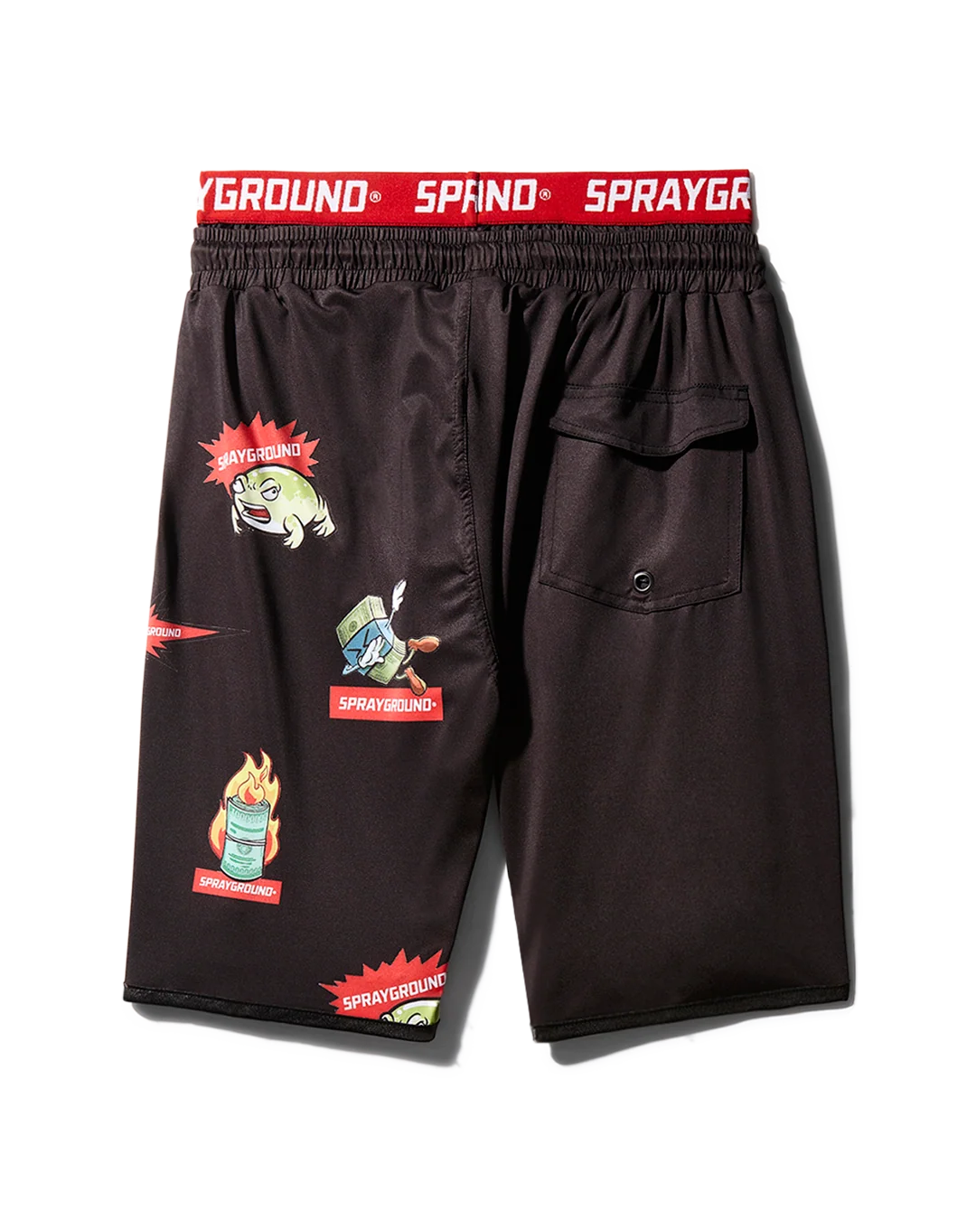 PATCH ALL-IN CORTO SWIM TRUNKS (BLACK)