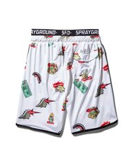 PATCH ALL-IN CORTO SWIM TRUNKS (WHITE)