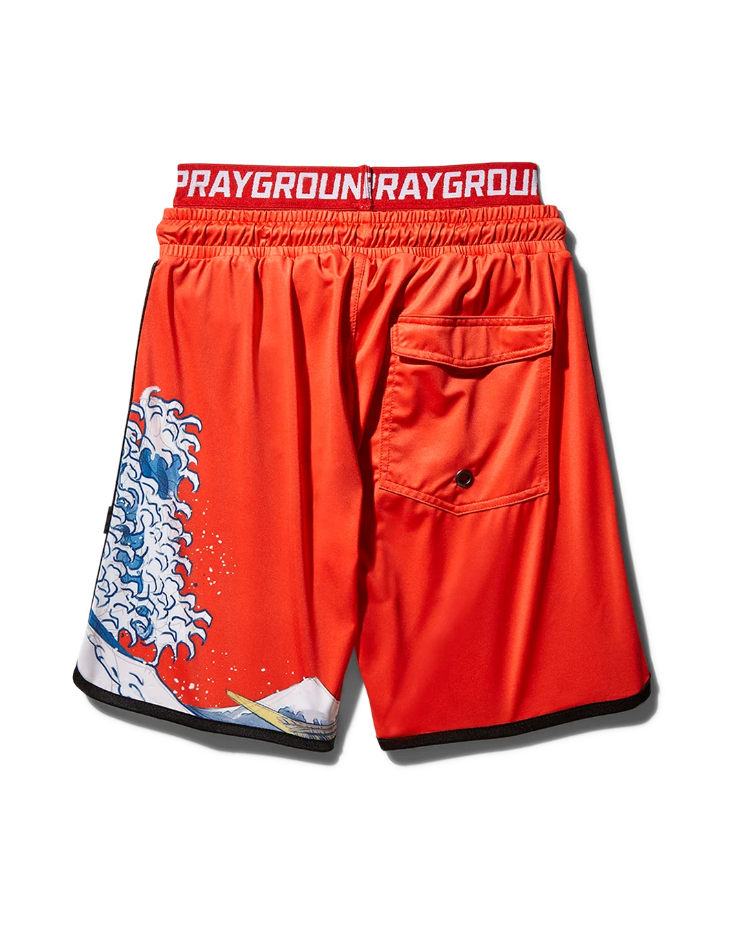 KIDS JAPAN WAVE SWIM TRUNKS (RED)