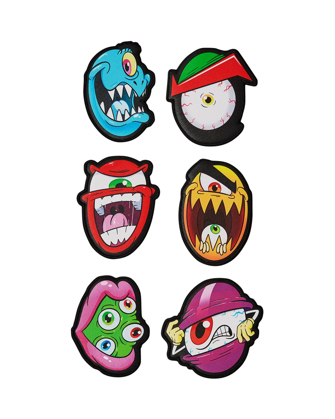 MONEY BOYS SPLIT CRAZY EYES - 6 REMOVABLE VELCRO EYE PATCHES
