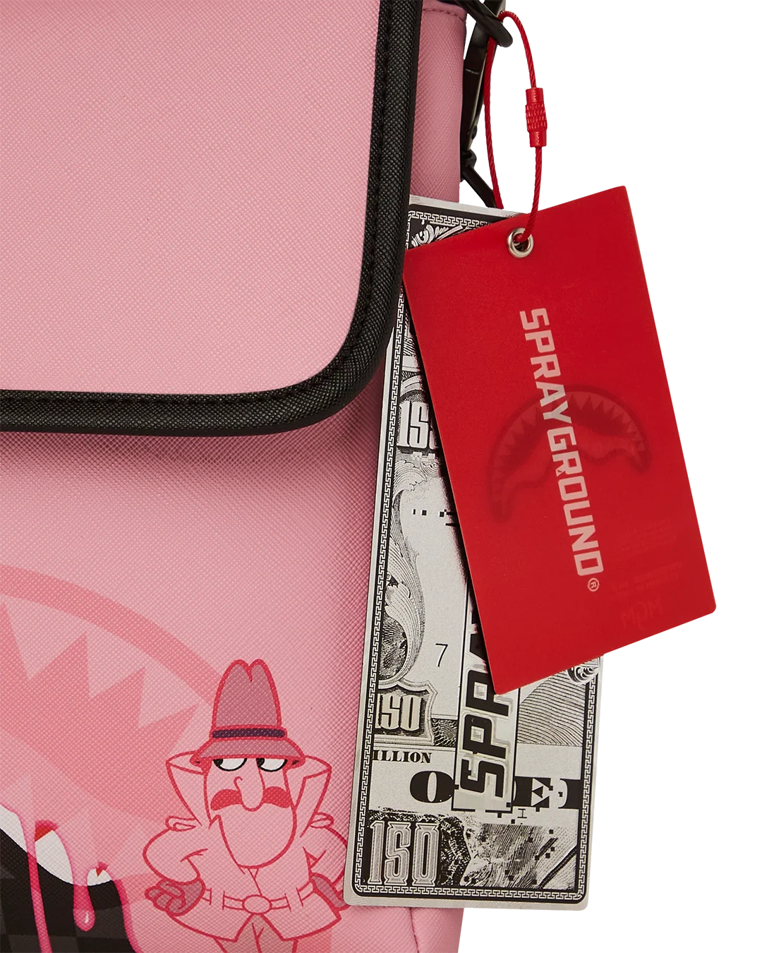 PINK PANTHER PINK PAINTER MESSENGER SLING BAG