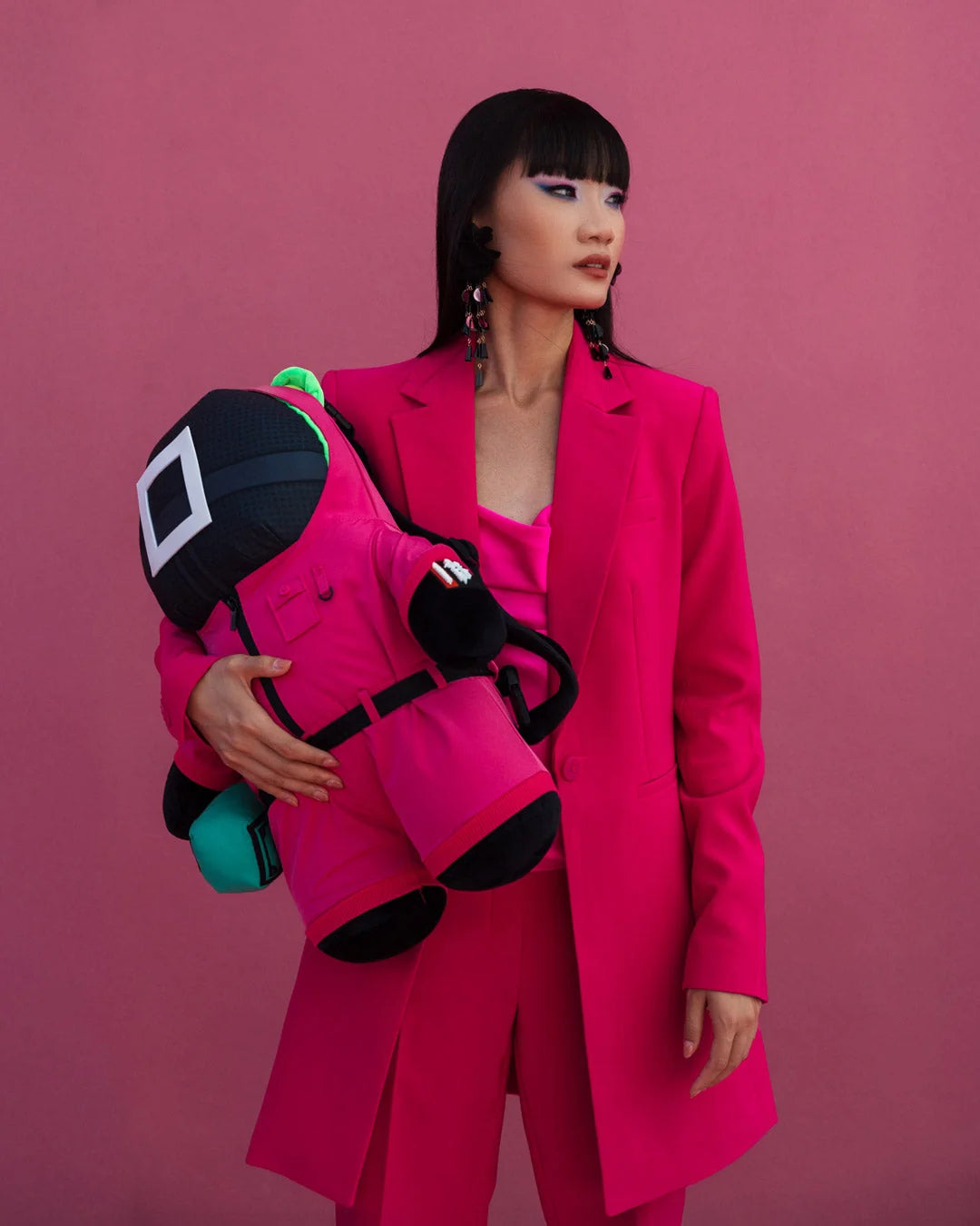 SQUID GAME COLLAB PINK SOLDIERS BEAR BACKPACK