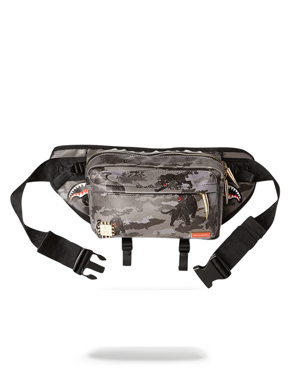 BLACK PANTHERA CAMO CROSSBODY